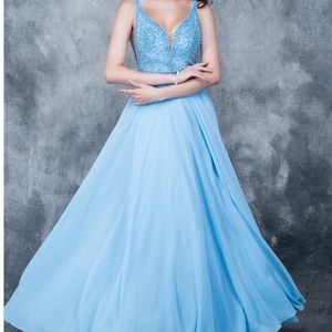 Icy Blue Prom Dress